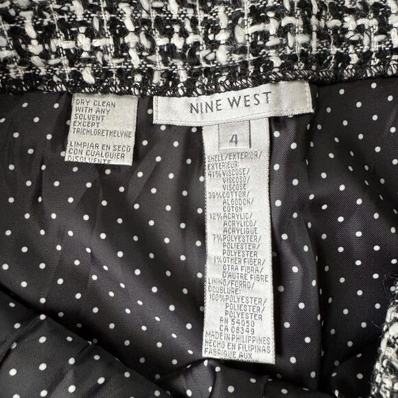 Nine West Skirt Womens Size 4 Tweed Flare Skirt - Picture 4 of 10